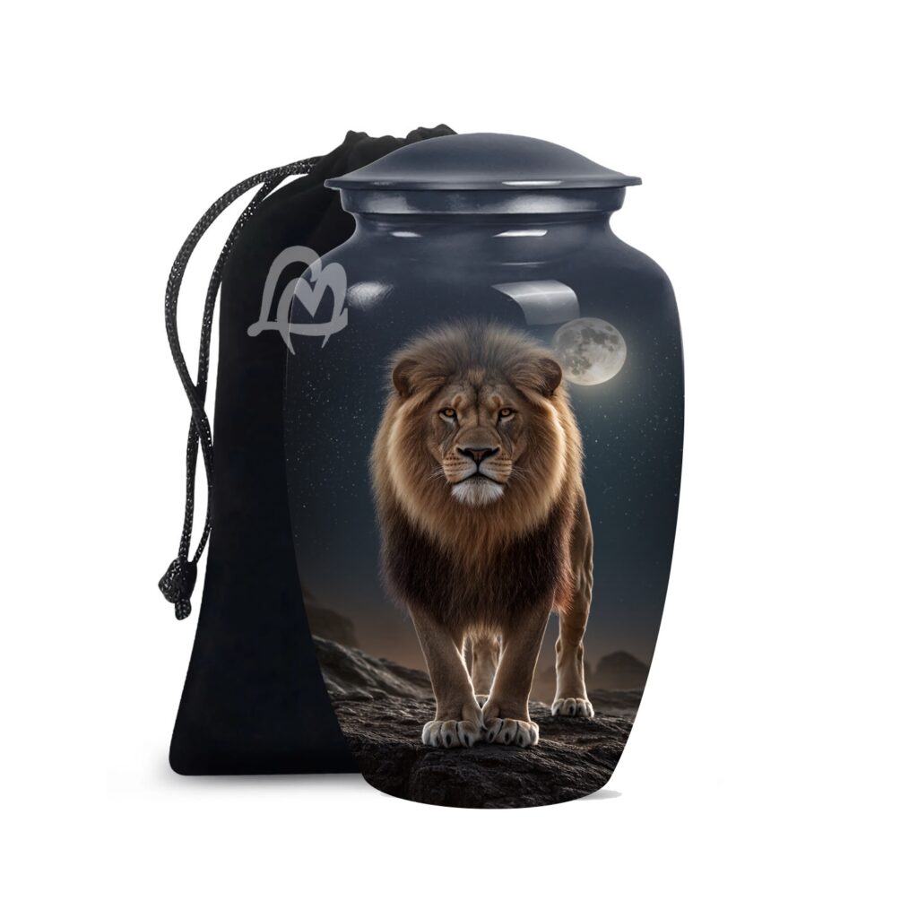 Roaring Tribute Lion Urns - Memorial Lion & Funeral Cremation Urns for Human Ashes
