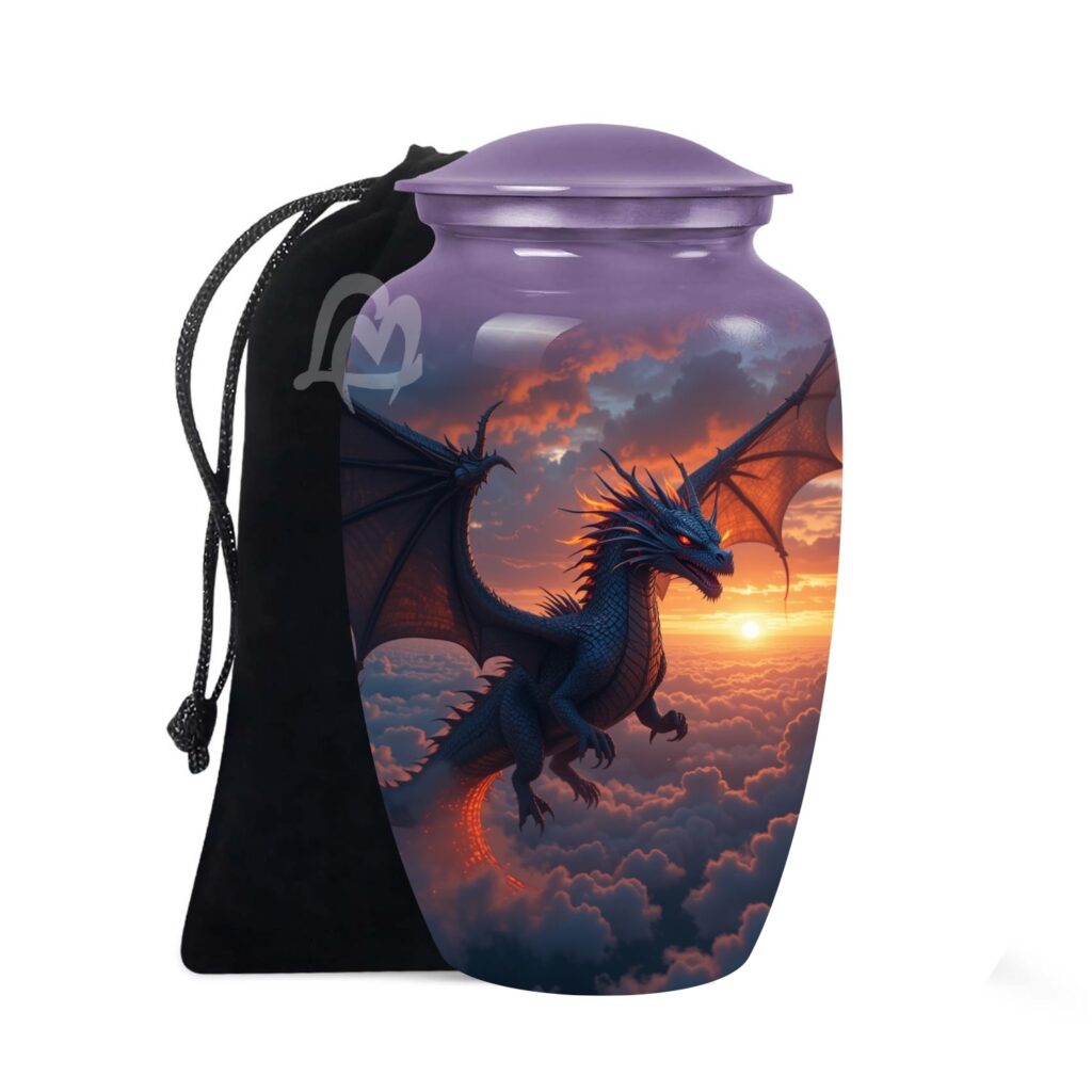 Dragon Awakening - Cremation Urn for Adult Men & Women - Funeral Decorative Urns