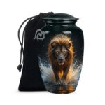 Bold and Brave Farewell Lion Urns