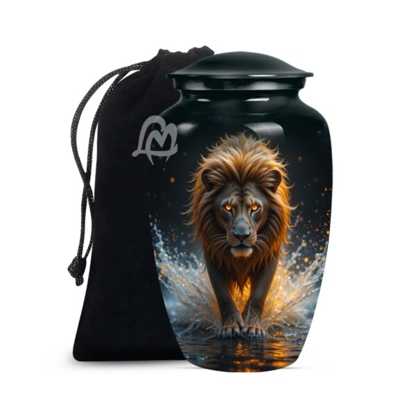 Bold and Brave Farewell Lion Urns
