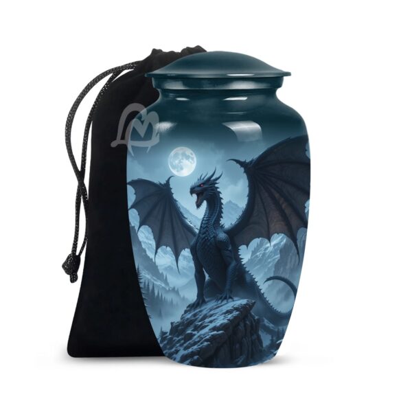 Fire-Breathing Dragon Awakening - Cremation Urn for Adult Men & Women - Funeral Decorative Urns