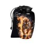 Handcrafted Wild Tiger - Cremation Urn for Ashes Adult Male