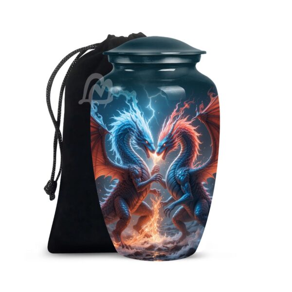 Rest with the Dragon Awakening - Cremation Urn for Adult Men & Women - Funeral Decorative Urns