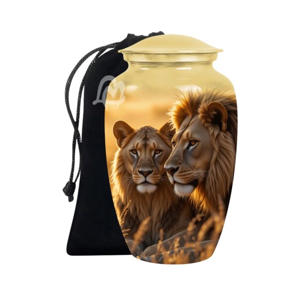 Memorial Lion & Funeral Cremation Urns for Human Ashes
