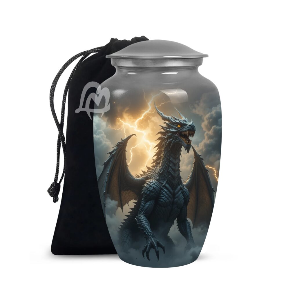 Unique Dragon Awakening - Cremation Urn for Adult Men & Women - Funeral Decorative Urns