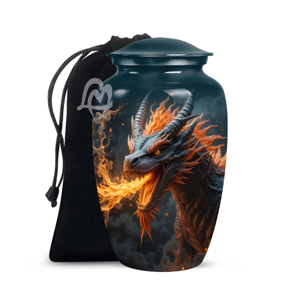 Spirit of the Dragon Awakening - Cremation Urn for Adult Men & Women - Funeral Decorative Urns