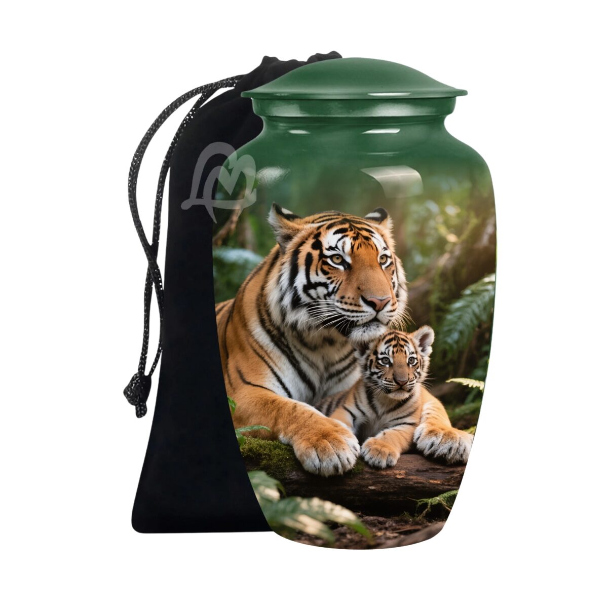 Fierce and Graceful - Wildlife Tiger - Cremation Urn for Ashes Adult Male