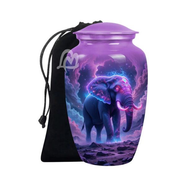 Lucky Memorial Elephant Urn for Human Ashes - Adult Funeral Urn Handcrafted - Affordable Urn for Ashes Lovely Cremation Urn
