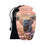 Lucky Memorial Elephant Urn for Human Ashes - Adult Funeral Urn Handcrafted - Affordable Urn for Ashes Lovely Cremation Urn