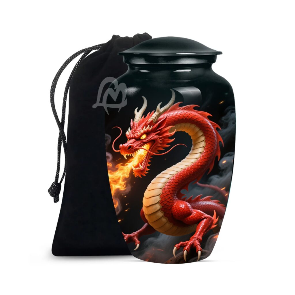 Dragon-Themed - Dragon Awakening - Cremation Urn for Adult Men & Women - Funeral Decorative Urns