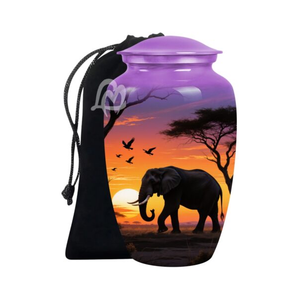Majestic Farewell Elephant Urn for Human Ashes - Adult Funeral Urn Handcrafted