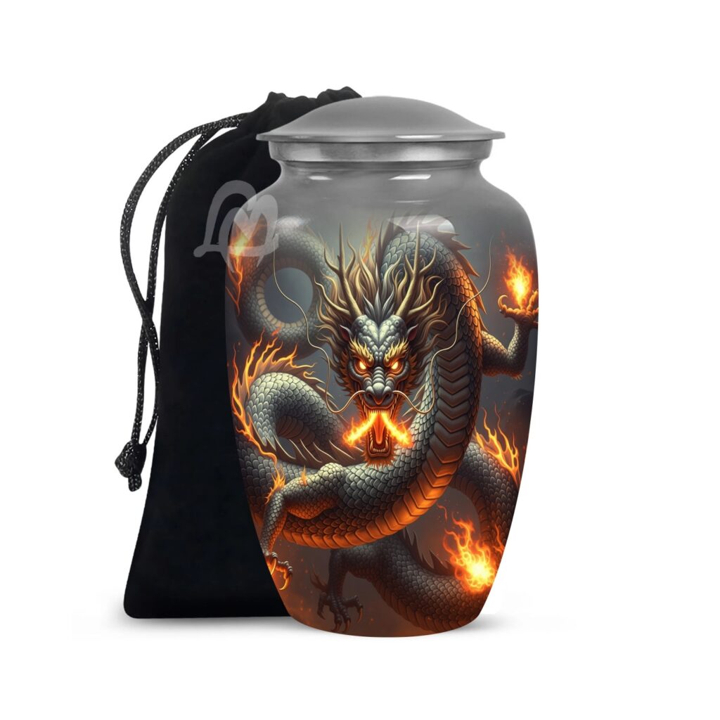 Powerful Dragon Awakening - Cremation Urn for Adult Men & Women - Funeral Decorative Urns