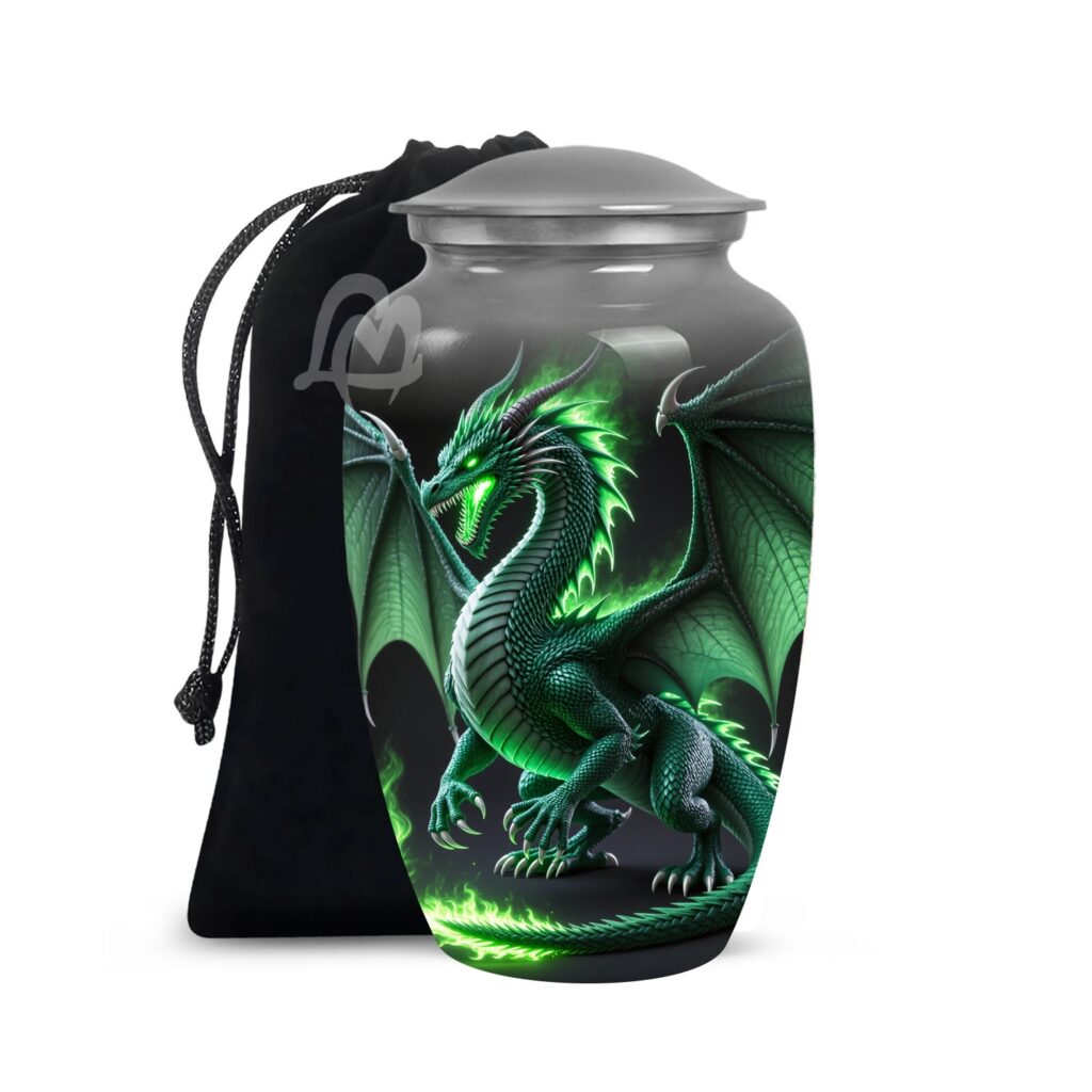 Mystical Dragon Awakening - Cremation Urn for Adult Men & Women - Funeral Decorative Urns