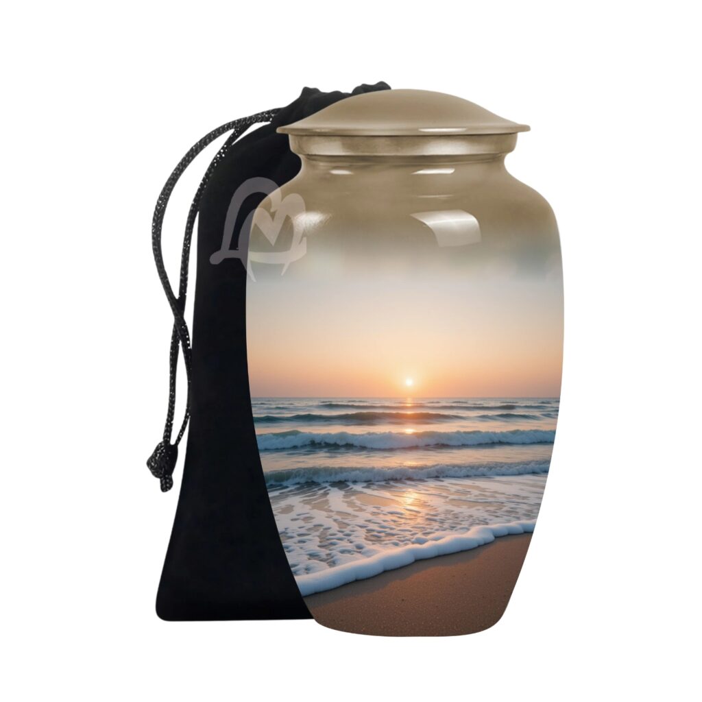 Full Size Tropical Beach Cremation Urn