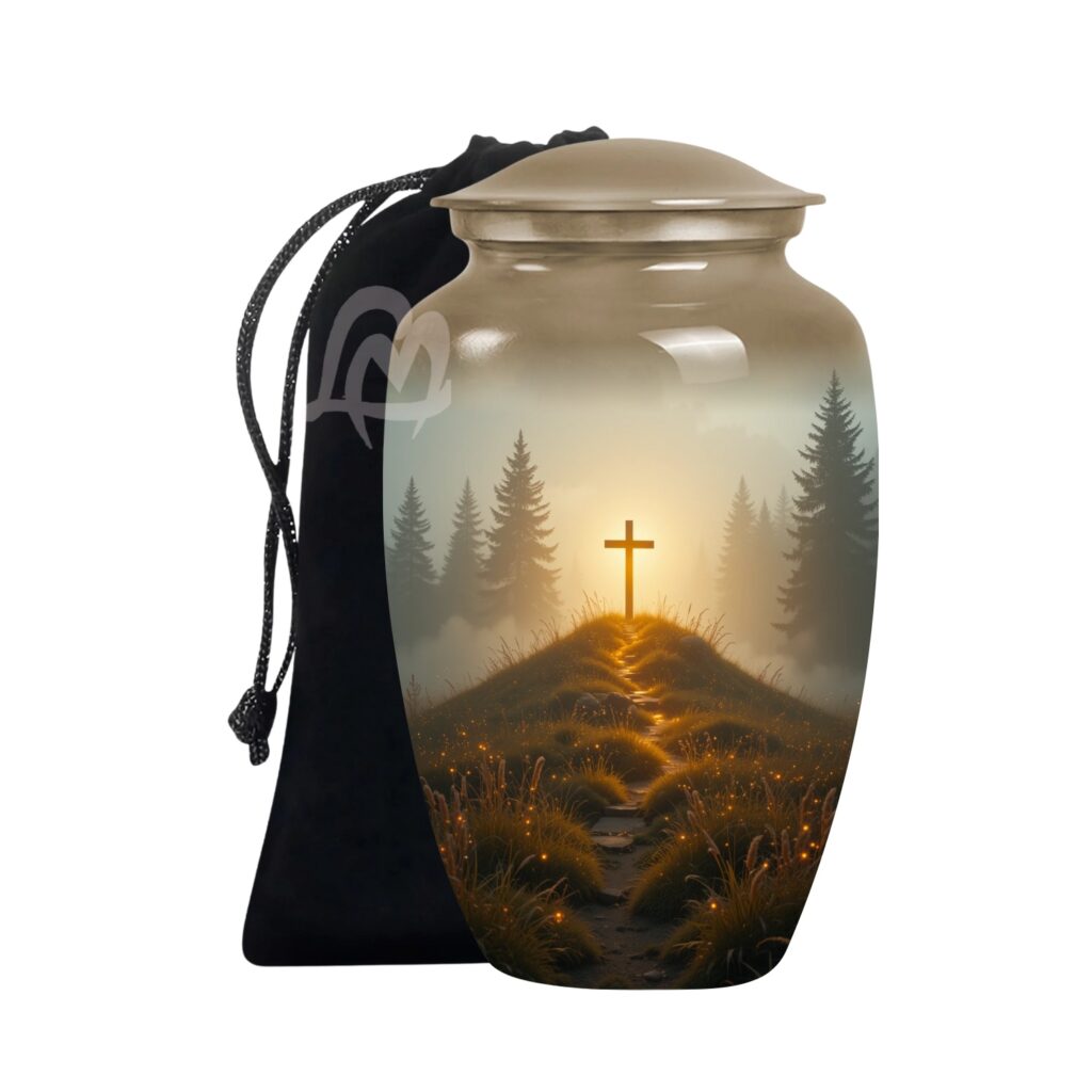 Cremation Urn for Ashes Adult Male - Cross Urn for Funeral