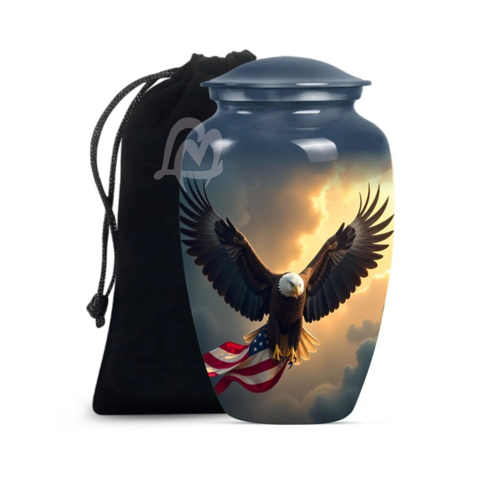 Classic Black Eagle Urns for Human Ashes Adult Male