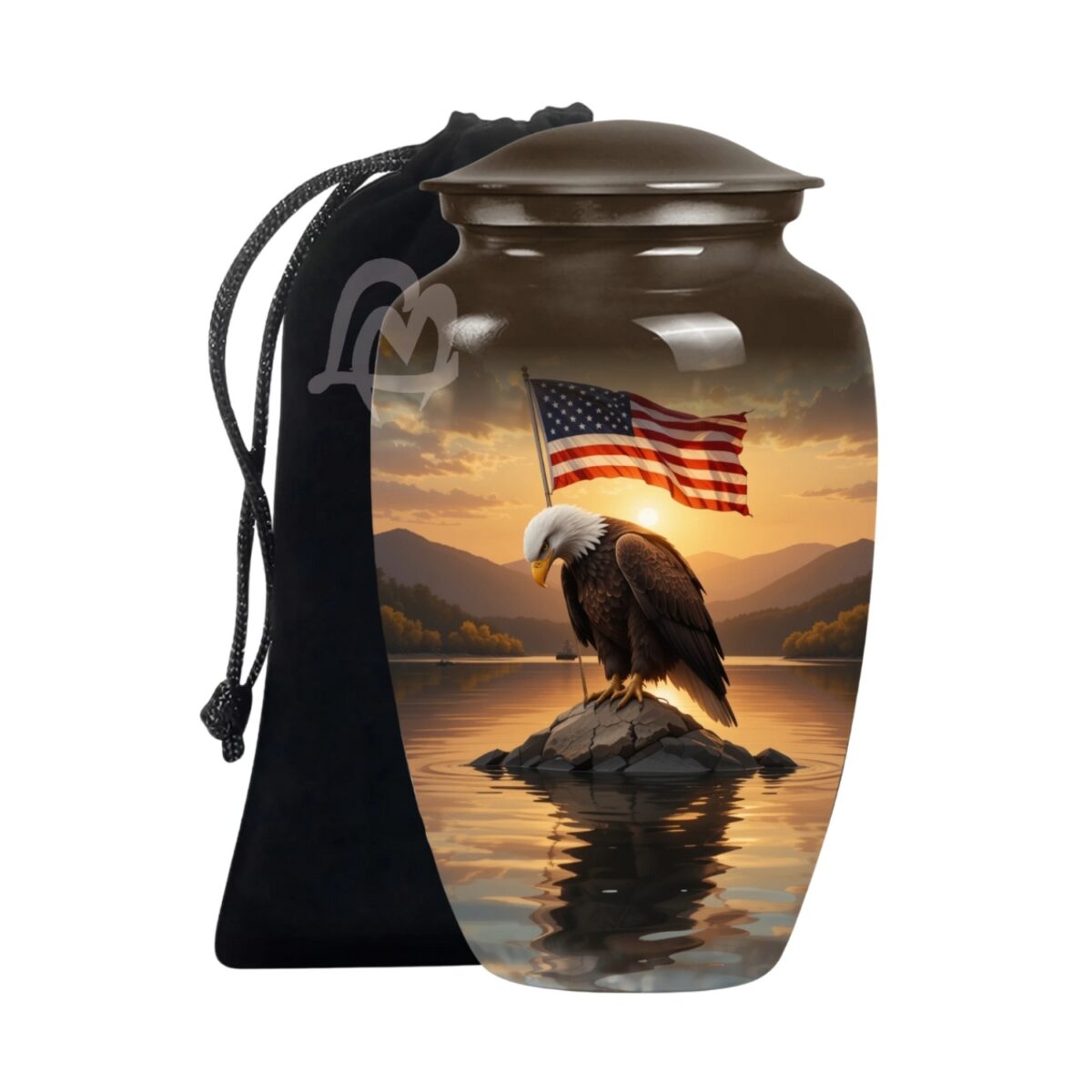 American Eagle Cremation Urn | USA Flag Urn