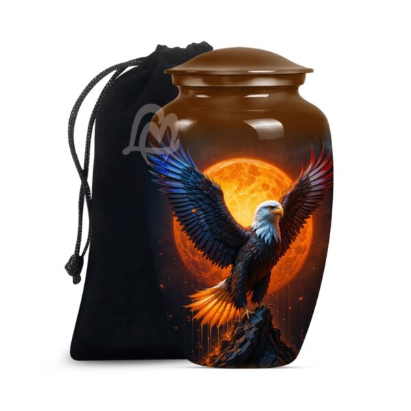Classic American Eagle And Flag Cremation Urn
