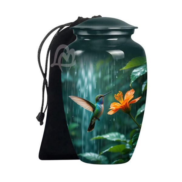 Hand‑Painted Aluminum Adult Urn for Ashes Adult Male & Female