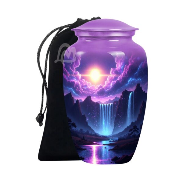 Aurora Borealis Cremation Urn for Ashes Human Adult