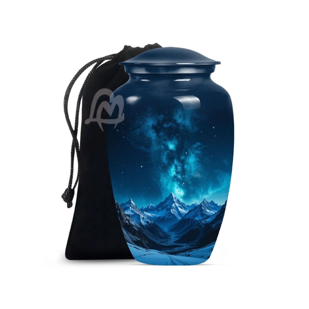 Resting - Aurora Borealis Urns for Human Ashes Adult Male Female - Decorative Cremation Urn