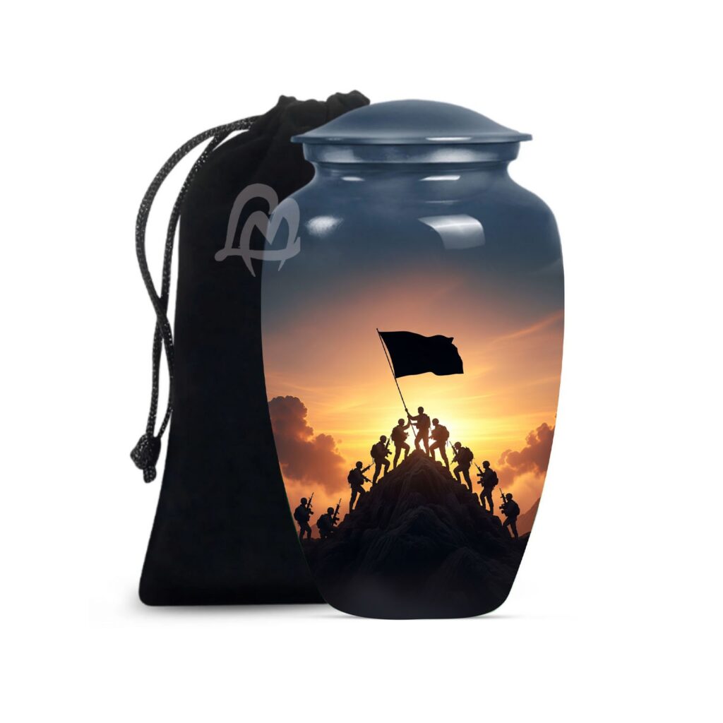 Remember the Brave Urn - Cremation Urn for Human Ashes Adult Male, Funeral