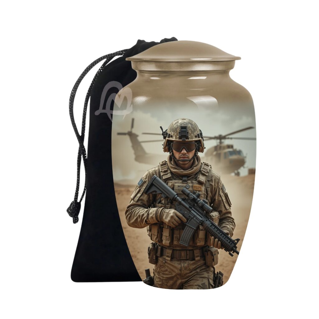 Memorial Urn For Hero- Cremation Urn for Human Ashes Adult Male, Funeral