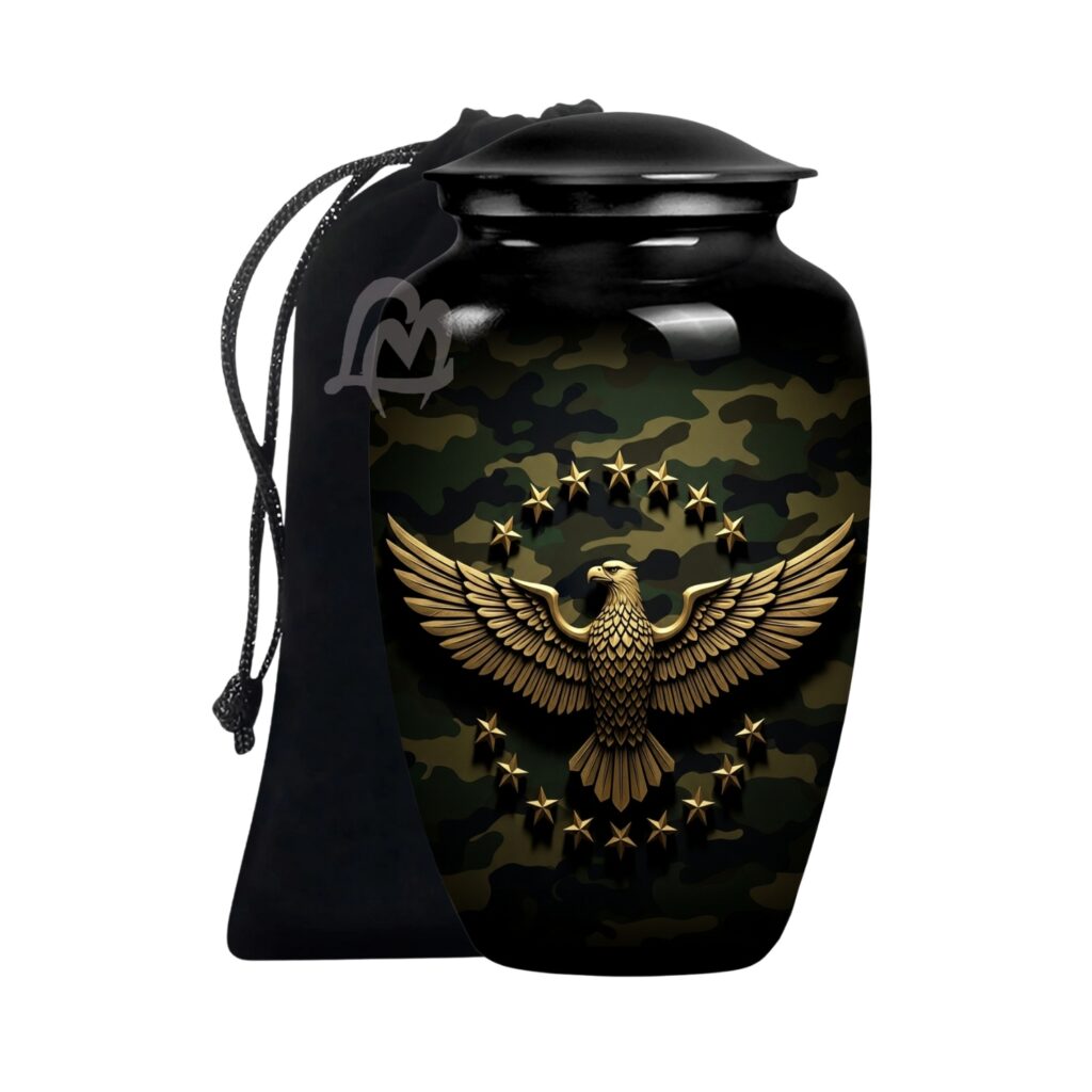 Cremation Urn for Human Ashes Adult Male, Blue Funeral