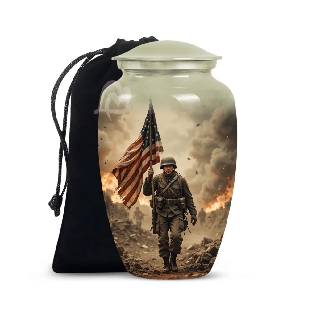 Cremation Urn for Human Ashes Adult Male, Black Funeral
