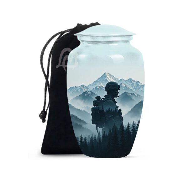 Cremation Urn for Human Ashes Adult Male, Black Funeral