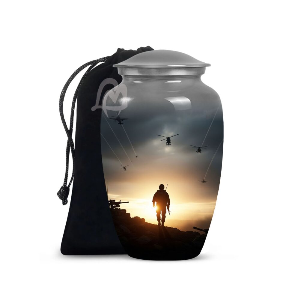 Cremation Urn for Human Ashes Adult Male, Black Funeral