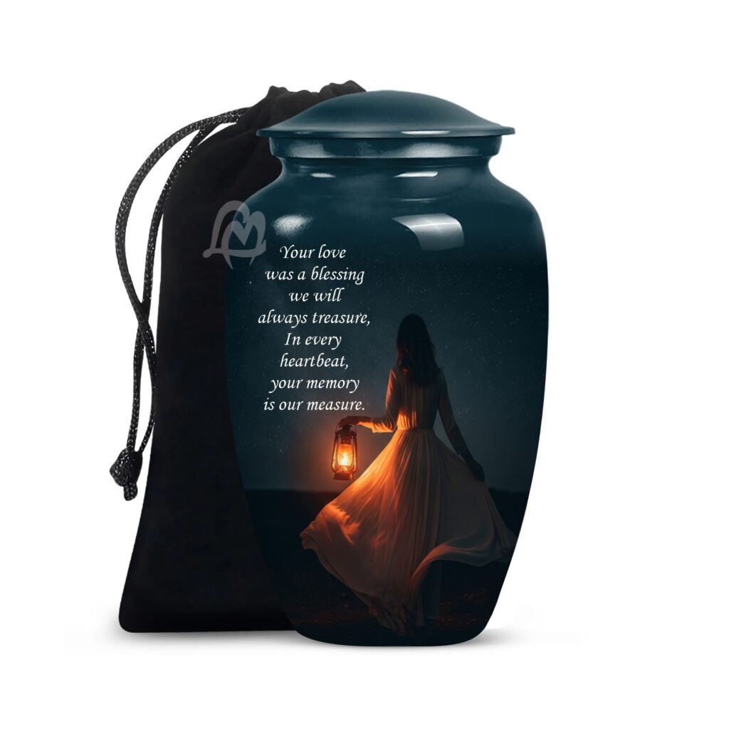 Decorative Funeral Burial Urns for Mother/Mom/Sister/Grandma, Cremation Gift for Funeral.