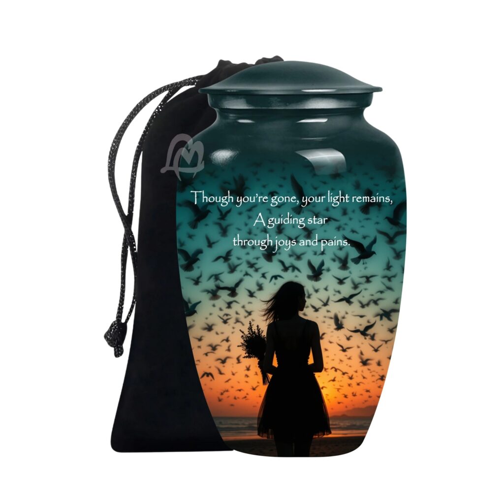 Decorative Funeral Burial Urns for Mother/Mom/Sister/Grandma, Cremation Gift for Funeral.