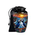 Puffin Bird Cremation Urn for Adult Men - Funeral Ashes Container - Memorial Urns for Burial & Funeral