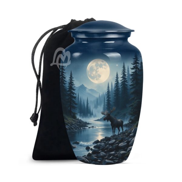 Moose Cremation Urn for Human Ashes for Women & Men