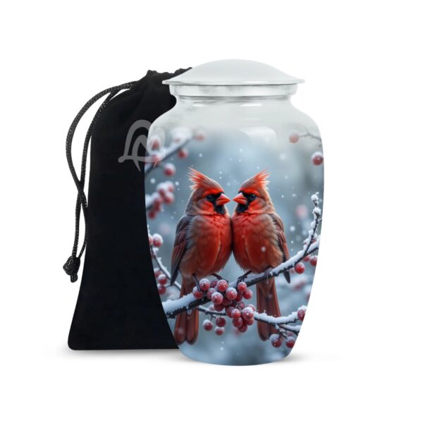 Decorative Modern Urn, Funeral Urns for Mom - Peaceful Bird Design Urns for Ashes.