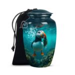 Puffin Bird Cremation Urn for Adult Men - Funeral Ashes Container - Memorial Urns for Burial & Funeral