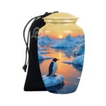 Penguine Cremation Urn Memorial Human Ashes Container Jar Pot | Burial Funeral Urns