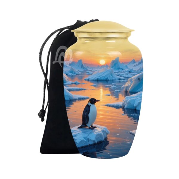 Penguine Cremation Urn Memorial Human Ashes Container Jar Pot | Burial Funeral Urns