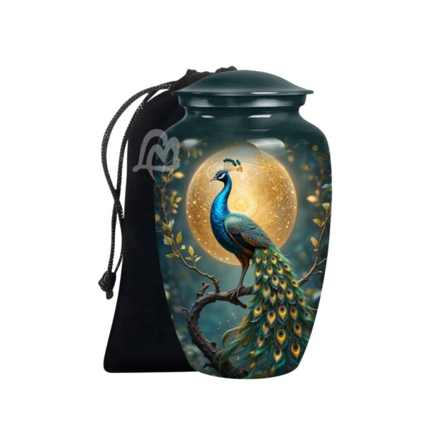 Peacock Cremation Urns for Ashes Adult Large Cremation Funeral Human Memorial Burial Remain Metal