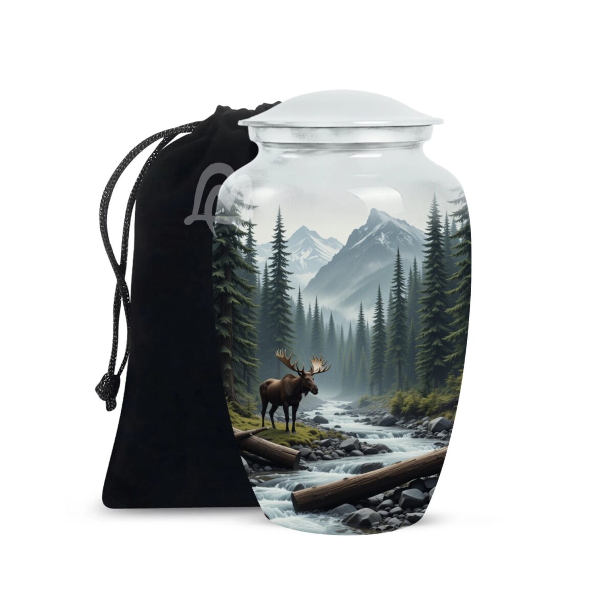 Lovely Moose Cremation Urn for Human Ashes for Women & Men