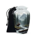 Lovely Moose Cremation Urn for Human Ashes for Women & Men