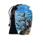 Puffin Bird Cremation Urn for Adult Men - Funeral Ashes Container - Memorial Urns for Burial & Funeral