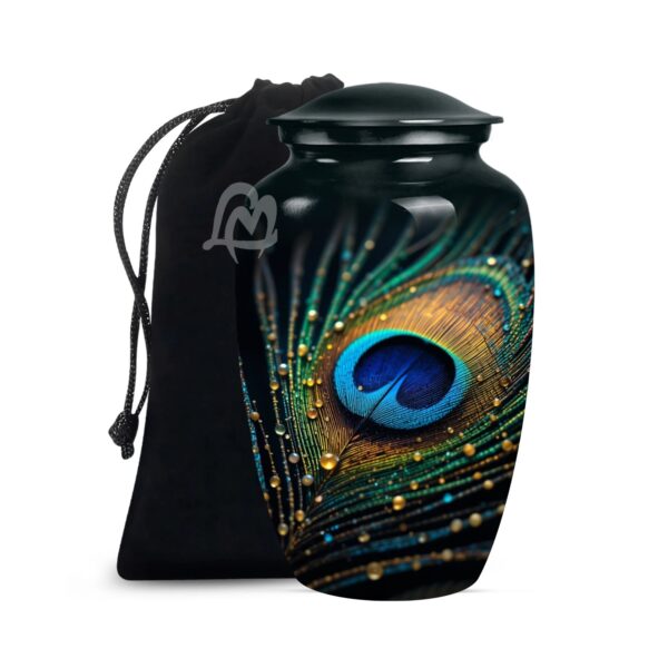Peacock Cremation Urns for Ashes Adult Large Cremation Funeral Human Memorial Burial Remain Metal