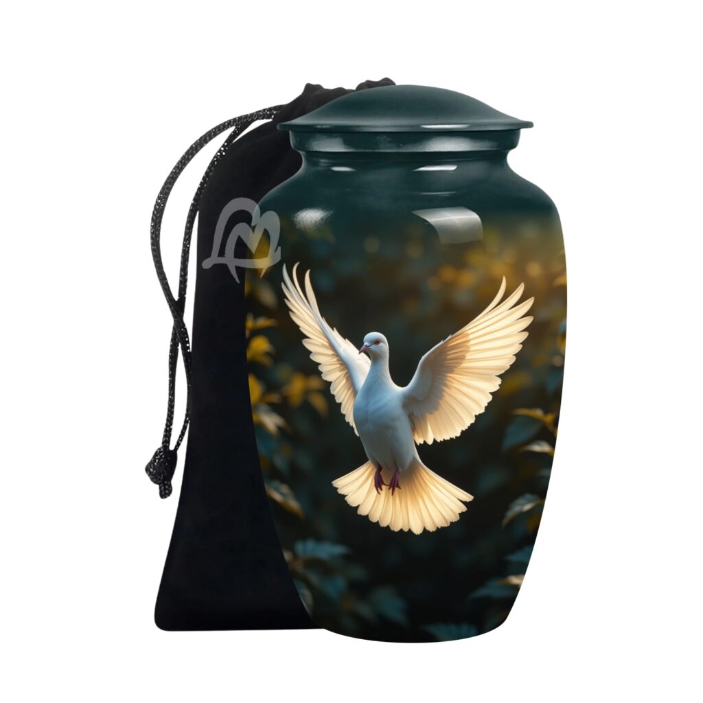 Dove Urns for Ashes for Adult Female & Male - Large Metal Home Decorative Funeral, Burial