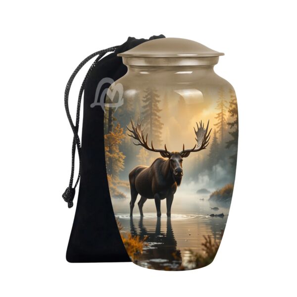 Moose Cremation Urn for Human Ashes for Women & Men