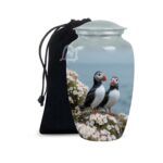 Puffin Bird Cremation Urn for Adult Men - Funeral Ashes Container - Memorial Urns for Burial & Funeral