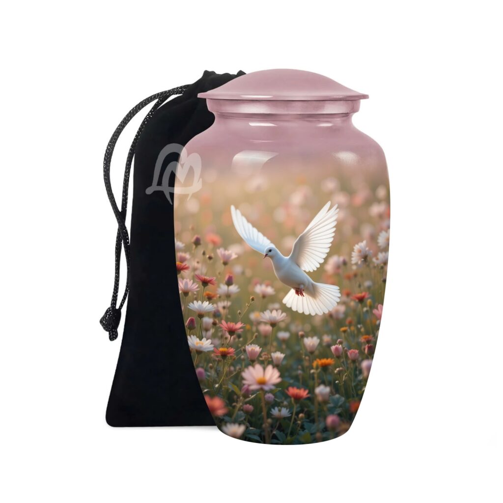 Dove Urns for Ashes for Adult Female & Male - Large Metal Home Decorative Funeral, Burial