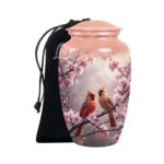 Cardinal Bird Urns for Human Ashes - Metal Urns for Adults