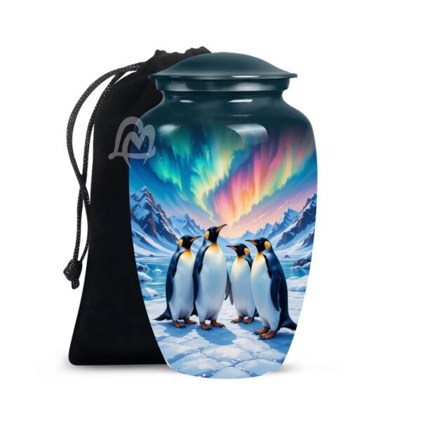 Penguine Cremation Urn Memorial Human Ashes Container Jar Pot | Burial Funeral Urns